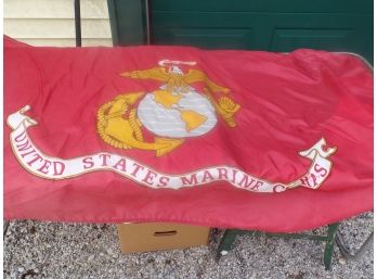 Marine Corps Flag On Pole