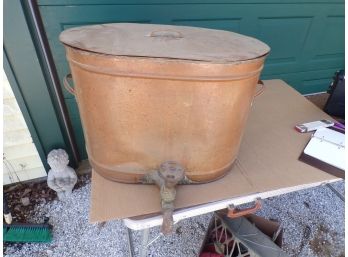 Old Copper Lobster Pot W/water Valve
