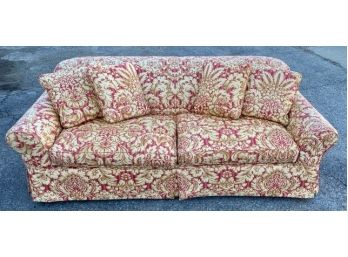 Frederick Edward Floral Slipcovered Down Cushion Sofa