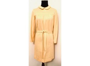 Vintage Yellow Belted House Dress