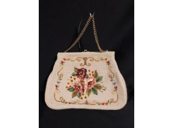Vintage Superior Custom Made Needlepoint Handbag