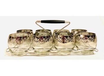 Dorothy Thorpe Style Silver Fade Set Of 8 Rolli Polli Glasses.