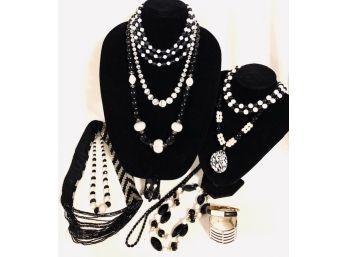 Black And White Jewelry Gropuping - Vintage To Now