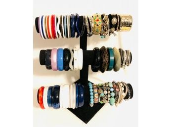 Huge Bracelet Collection Featuring MCM Bangles