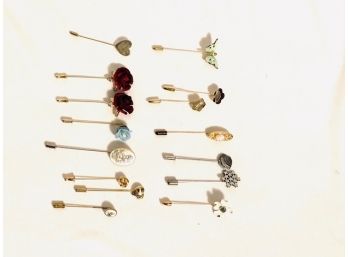Collection Of 15 Vintage Stick Pins