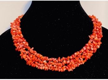 Stunning Bamboo Coral Wreath Necklace