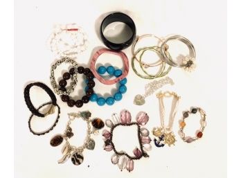 Collection Of 18 Assorted Bracelets