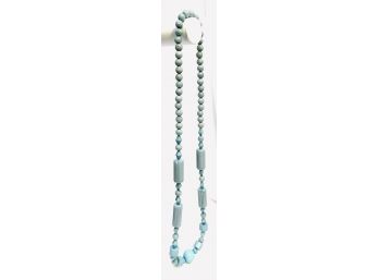 Vintage Cornflower Blue Lucite Necklace