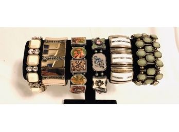 Collection Of Chunky Bangle Cuff Style Breacelets