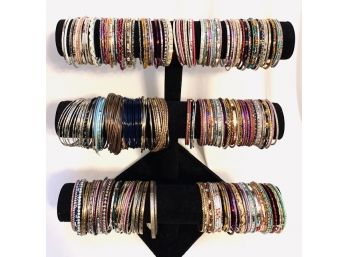 HUGE Collection Of 125  Bangle Bracelets
