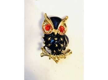 Angry Little Owl Brooch