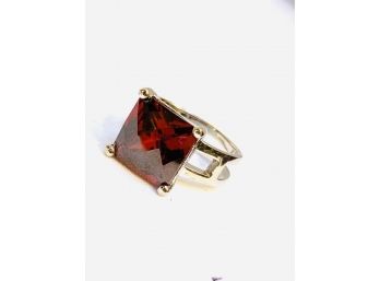 Ruby Red Cocktail Ring  - Size 8