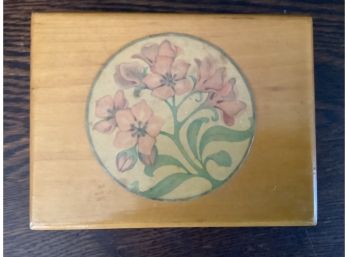Vintage Solid Wood Jewelry Box