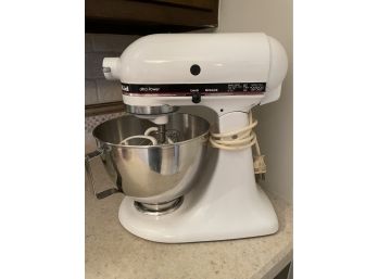 Kitchen Aide Ultra Power Standing Mixer And Attachments As Pictured