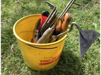 Lot Of Garden Tools And Bucket As Shown