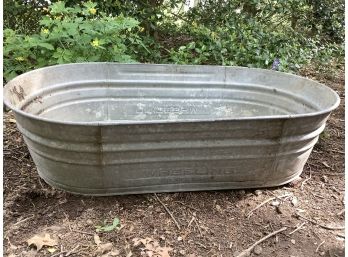 Vintage Wheeling Galvanized Steel Tub