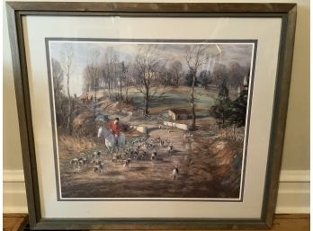 Antique Going Home By Charles Morris Young Framed Oil On Canvas