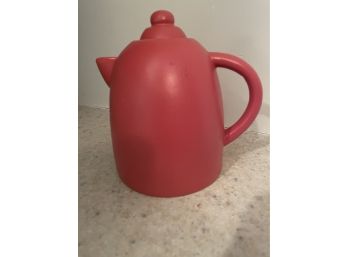 Beautiful MSRF Design Studio Collectible Red Color Ceramic Tea Pot With Lid