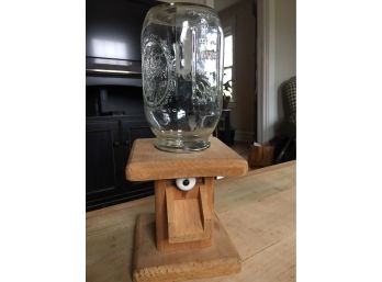 Vintage Wood Candy Jar/ Gumball Machine (amish)