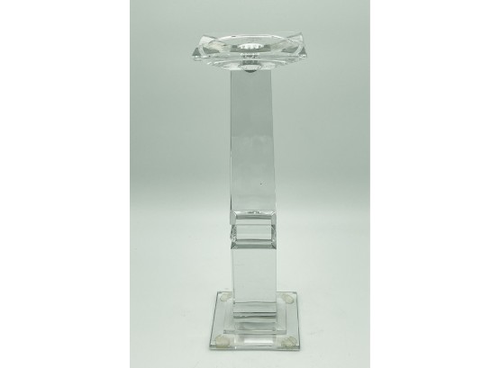 Square Shape Tall Crystal Candle Holder