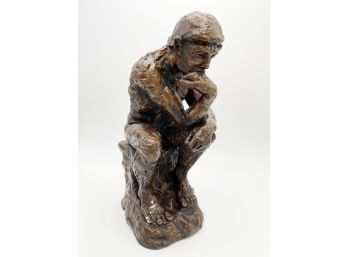 The Thinker Reproduction In Plaster Coated Bronze
