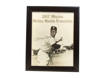 1957 Mission Mickey Mantle Advertising Promotion