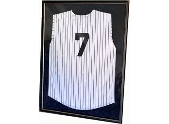 Micky Mantle No. 7 Jersey In Frame
