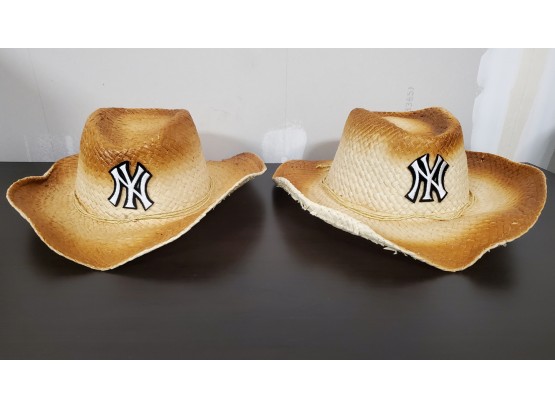 Two Vintage New York Yankees Fans' Cowboy Hats- Pepsi Promotional Game Premiums