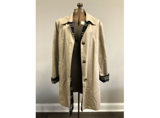London Fog Rain Jacket Light Wind Breaker Coat With Silk Lined Pockets
