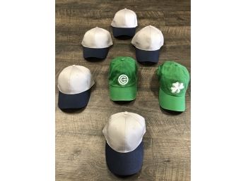 Great Sports Attire: Seven Baseball Caps/hats, MBL, Cubs , Irish, Five Brand New, Two Lightly Used With