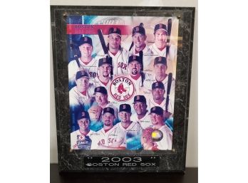Mounted Photograph Of Fifteen 2003 Boston Red Sox Players