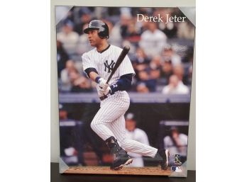 Glossy Color Picture Of Derek Jeter- Famous New York Yankees Hall Of Fame Heading Star.