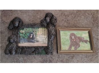 Poodle Lovers Rejoice!  Photo Frame With 3 Poodles And A Framed Photo Of Another Poodle