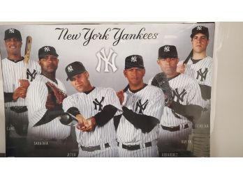 New York Yankees Star Players Color Poster Circa 2009 Season (World Series Champs)