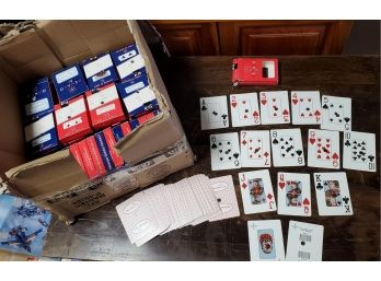 Sixty-one (61) Decks Used & Retired Casino Playing Cards From The Mohegan Sun Casino Uncasville, Connecticut