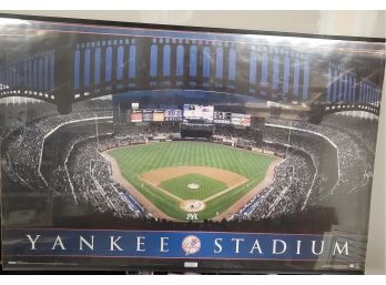 New York Yankees Poster Vs Chicago Cubs 2009 In New Yankees Stadium - Hideki Matsui Drives In Jeter