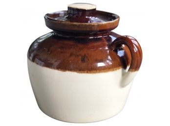 Vintage Stoneware - Bean Pot With Top -