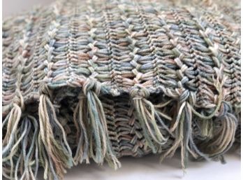 Handmade Crocheted Blanket   - Natural Tones