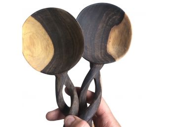 Rustic Wooden Serving Spoons -