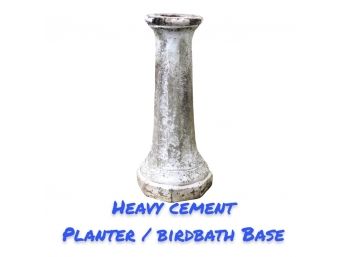 Heavy Cement Bird Bath/ Planter Stand