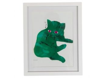 Andy Warhol Green Cat Print - Pop Art