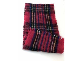Tartan Plaid Red Wool Scarf From Scotland -