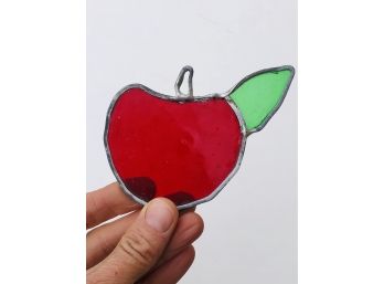 Vintage Handmade Stained Glass - Apple