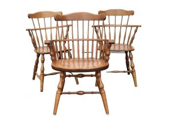 Lot If Three Wooden Chairs - Good Condition - Bent Bros Chair