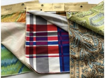 Lot Of Three Mid Century Sears Sample Fabric Swatches
