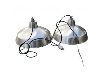 Lot Of Two Large Industrial Lights