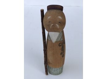 Little Vintage Wooden Japanese Man -