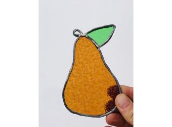 Vintage Handmade Stained Glass - Pear