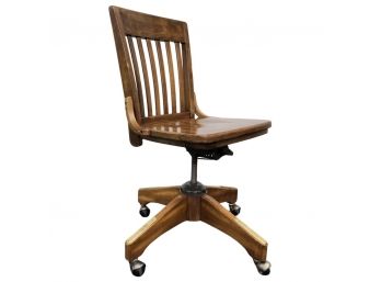 Wooden Office Chair On Wheels