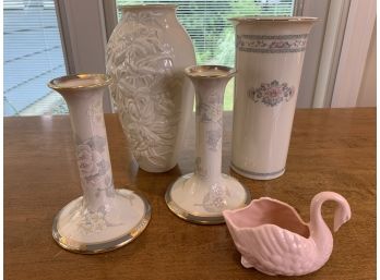 Group Of Lenox Porcelain Table Top Items